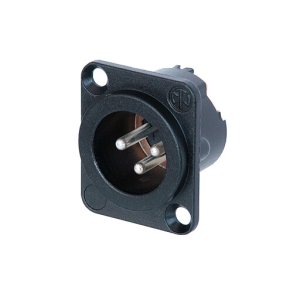 Neutrik XLR chassis han-stikk m/ l�s & duplex 