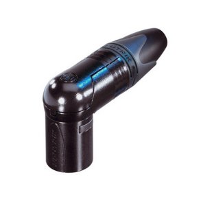 Neutrik XLR kabel han-stik, vinkel, sort hus