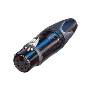 Neutrik XLR kabelfatning hun, sort hus