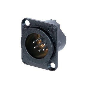 Neutrik XLR chassis han-stik, sort hus 