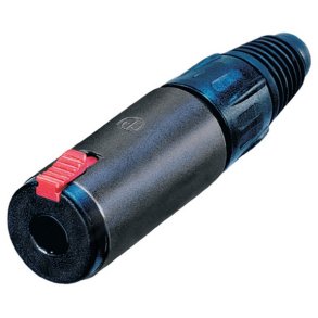 Neutrik Jack hon kabelfste, balanserad, svart hlje