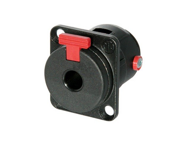 Neutrik Jack hun chassisfatning, balanceret, sort hus