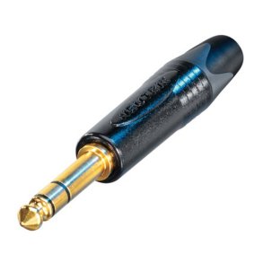 Neutrik NP3X-B stereo jackstick guldkontakt, Sort