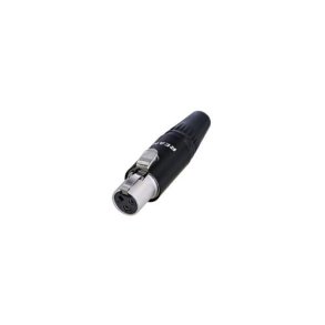 REAN Mini XLR fatning 3-pol, sort hus