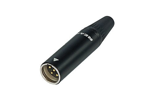 REAN Mini XLR stikk, 3-polet, svart hus