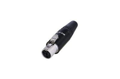 REAN Mini XLR hun kabelstik 4-pol, sort hus