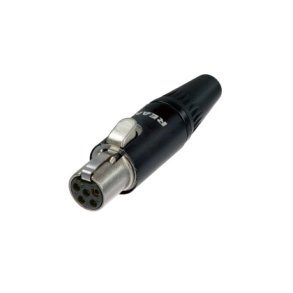 REAN Mini XLR-udtag 5-pol, sort hus