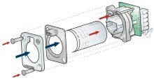 RJ45 etherCON hun chassis (gennemf�ring) m/sealing kit