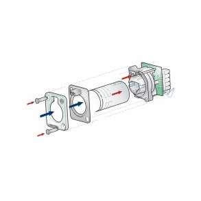 RJ45 etherCON hona chassi (genomfring) m/ ttning kit