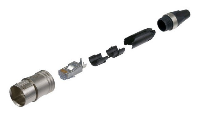 RJ45 CAT6 etherCON han kabelstik