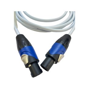 H�jttalerkabel hvid 2 x 1,5 mm2 med Amphenol 2 pol Speakerstik