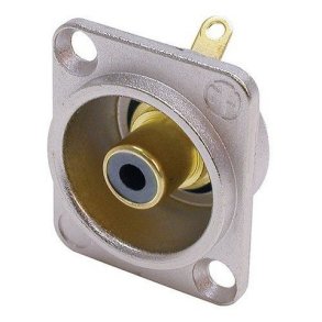 Neutrik RCA Phono blank chassis med sort markering