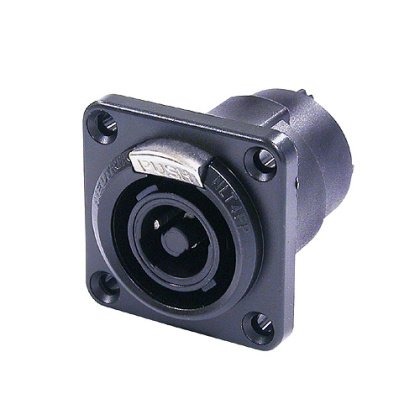 SpeakON hun metal chassisfatning, sort