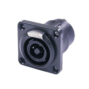 SpeakON hun metal chassisfatning, sort