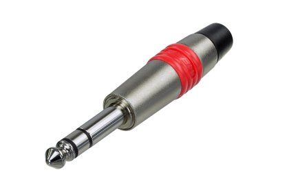 REAN Jackkontakt i metalhus, stereo, grn markering