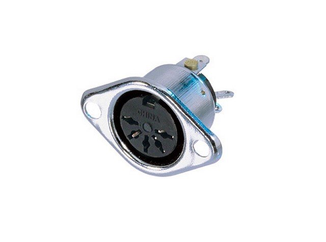 REAN DIN chassis fatning, 5 polet, 180 grader