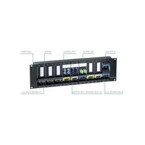 Neutrik opticalCON plade til NO2 & NO4 til vinklede paneler