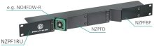 Neutrik opticalCON platta f�r NO2 & NO4 till vinklade paneler