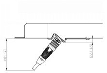 Neutrik opticalCON platta f�r NO2 & NO4 till vinklade paneler