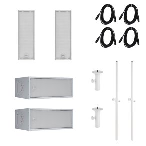 RCF PA s�t med 2 x KX515-A og 2 x SUB808-A, Hvid