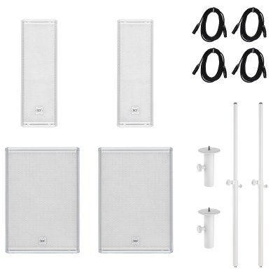 RCF PA s�t med 2 x NXL14-A og 2 x SUB15-AX, Hvid