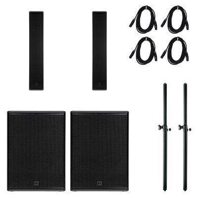 RCF PA s�t med 2 x NXL24-A mk2 og 2 x SUB8003-AS mk3