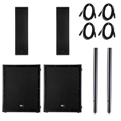RCF PA s�t med 2 x NXL44-A mk2 og 2 x SUB8004-A