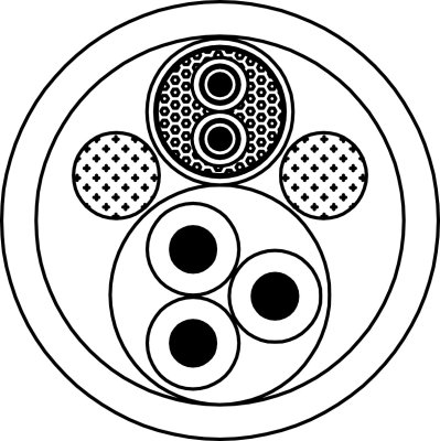 ProCab Signal & power kabel 3 x 2,5 mm� 1 m afklip