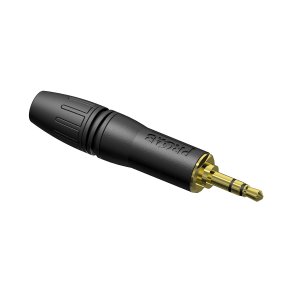 ProCab minijack stereo stik guld, sort hus, kabel til  7 mm