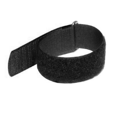 Velcrob�nd 410x25 mm pakke med 10 styk, Sort/Sort