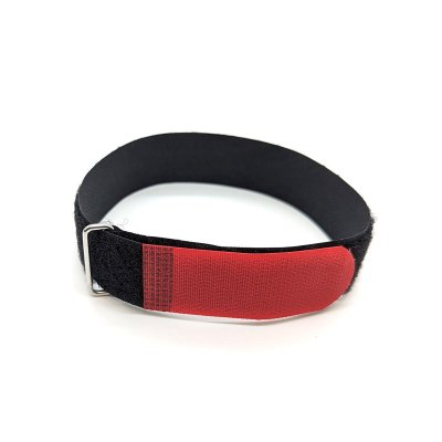 Velcrob�nd 410x25 mm pakke med 10 styk, Sort/R�d