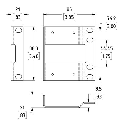 Rackskuffe rear support kit