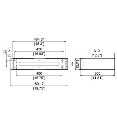 V�g rackboks 2 unit 30 cm dyb
