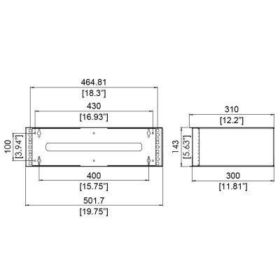 V�g rackboks 3 unit 30 cm dyb