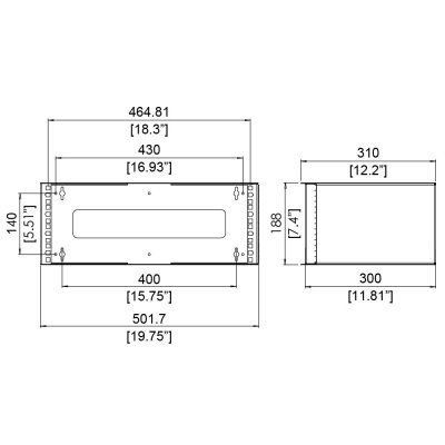 V�g rackboks 4 unit 30 cm dyb
