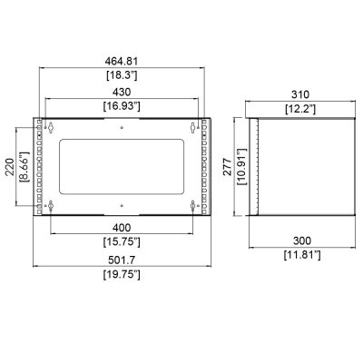 V�g rackboks 6 unit 30 cm dyb