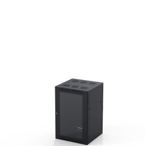 Rack Tower 18 unit 600 x 600 mm med Glasl�ge, Sort