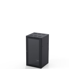 Rack Tower 22 unit 600 x 600 mm med Glasl�ge, Sort