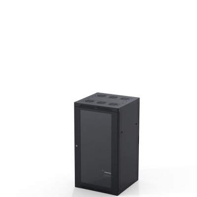 Rack Tower 22 enheter 600 x 600 mm med glasd�rr, svart