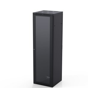 Rack Tower 42 unit 600 x 600 mm med Glasl�ge, Sort