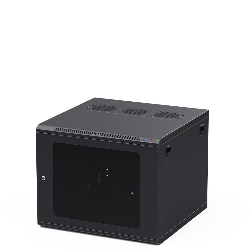 Vggmonterat rack med polykarbonatdrr 9 unit, anvndbart djup 600 mm