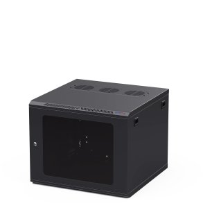 V�ggmonterat rack med polykarbonatd�rr 9 unit, anv�ndbart djup 600 mm