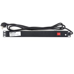 Str�mskinne med afbryder 8-Shouko stik p� bagside, Sort 1 unit