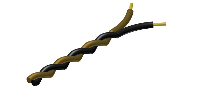 ProCab twisted kabel 2 x 0,5 mm sort - Brun 100 meter