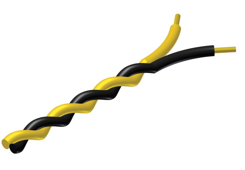 ProCab snoet kabel 2 x 0,5 mm sort - Gul 100 meter