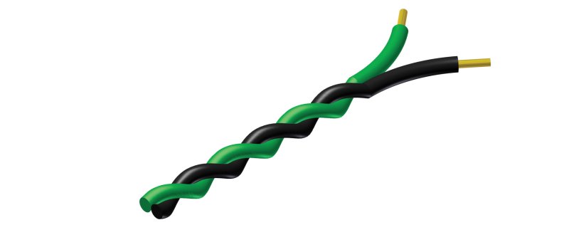 ProCab tvinnat kabel 2 x 0,5 mm svart - Grn 100 meter