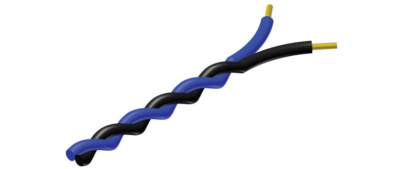 ProCab tvinnat kabel 2 x 0,5 mm svart - Bl 100 meter