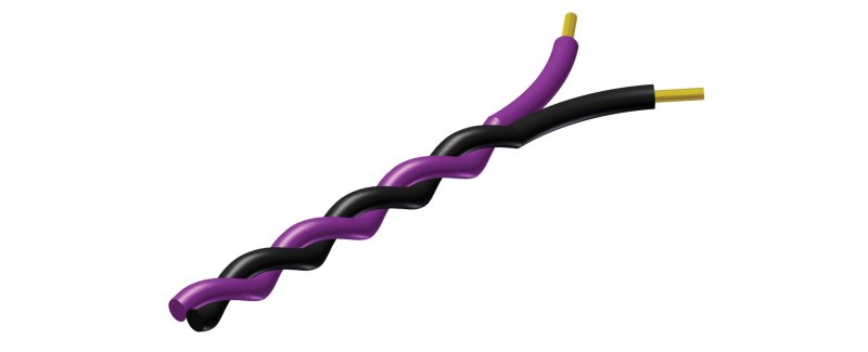 ProCab snoet kabel 2 x 0,5 mm sort - Lilla 100 meter