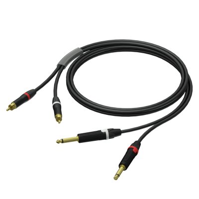 ProCab signalkabel 2 x Jack > 2 x RCA - 1,5 m