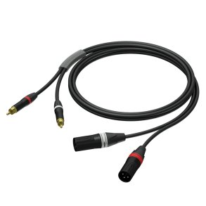 ProCab signalkabel 2 x XLR>2 x RCA - 3 m